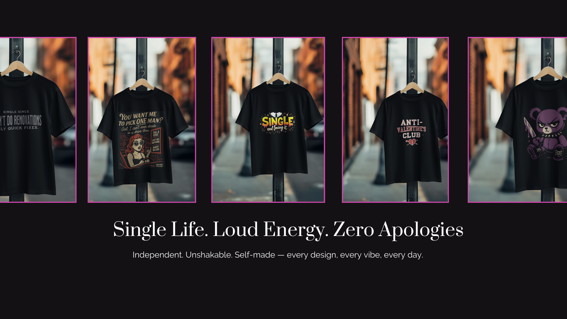 Single-Life-Statements SHE VIBES AFTER DARK