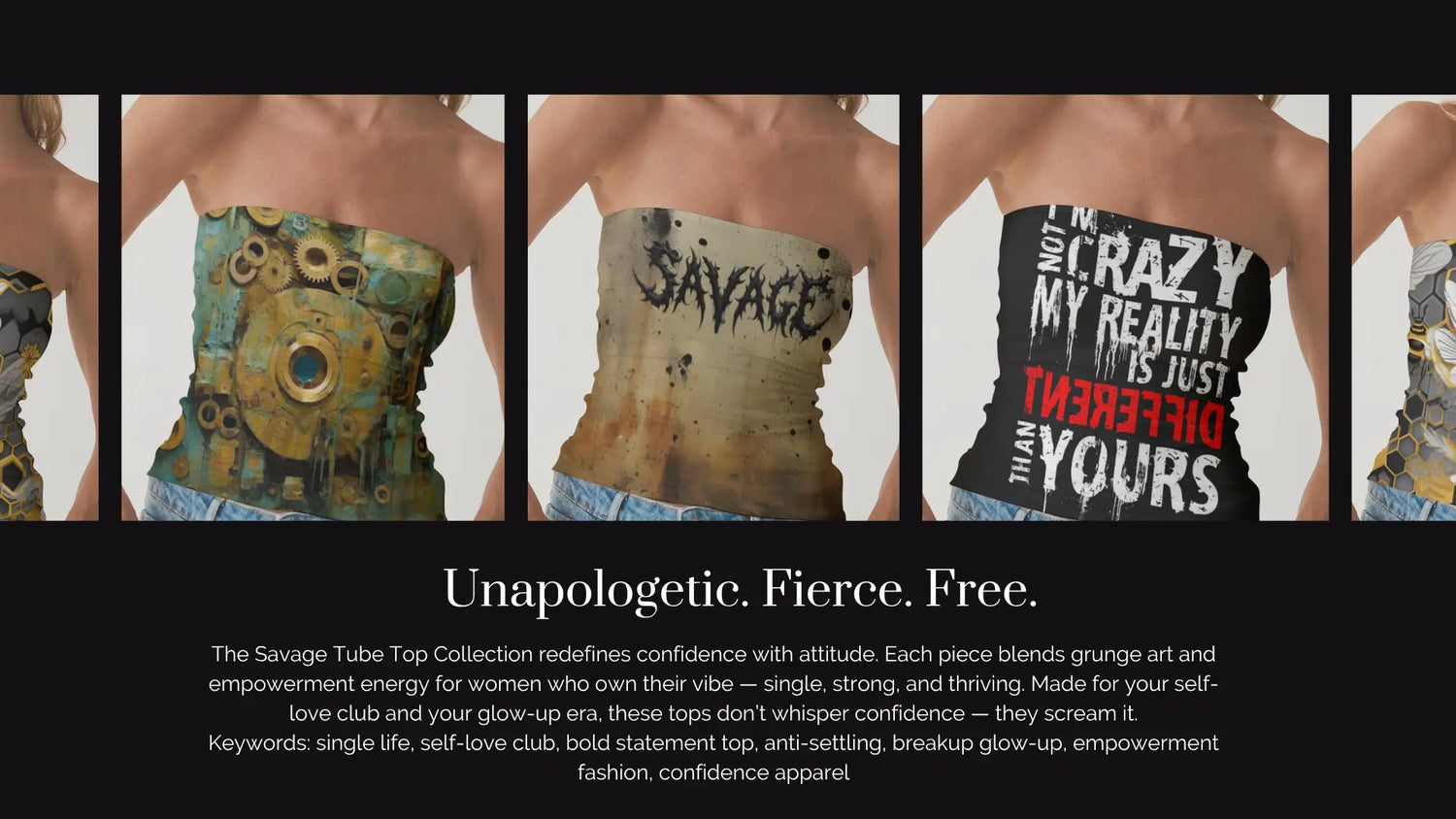 Single-Life-Tube-Tops-Savage-Confidence-Apparel-for-Women-SheVibes-After-Dark SHE VIBES AFTER DARK