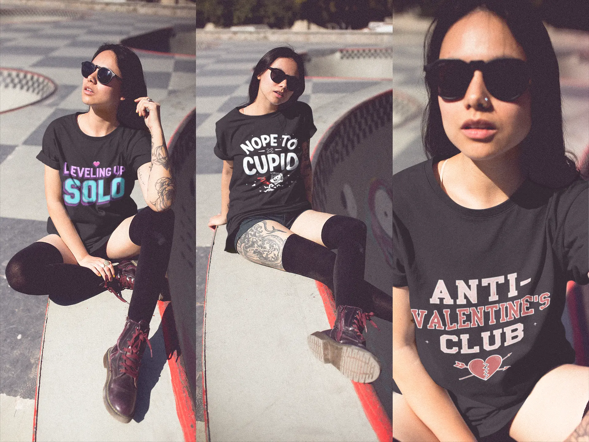 Anti-Valentine-s-Club-T-Shirts-Sarcastic-Single-Life-Apparel-Galentine-s-Day-Gifts SHE VIBES AFTER DARK