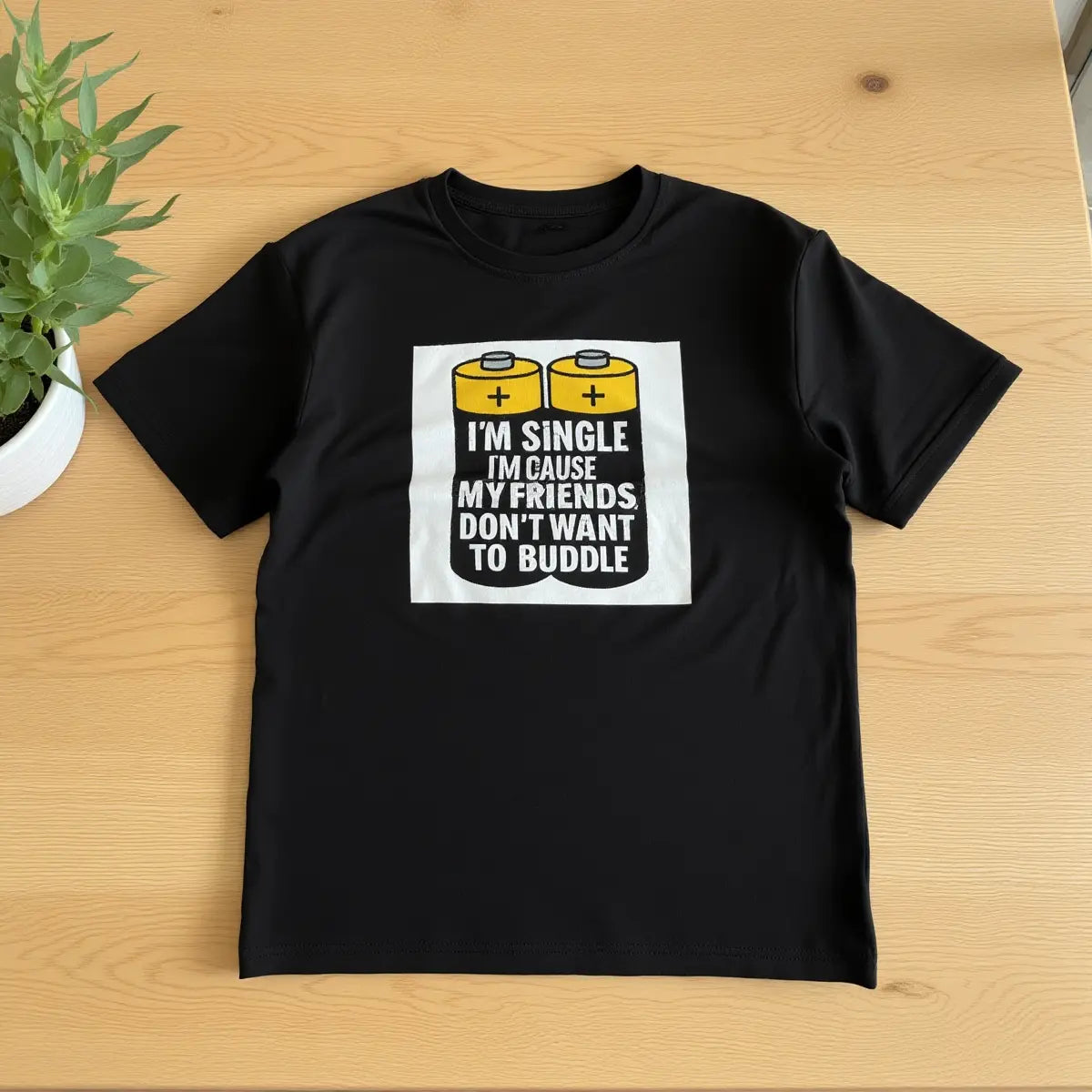 I’m Single ’Cause My Batteries Don’t Want to Cuddle Tee – Single Life Graphic Shirt for Women | Grunge Streetwear & Anti-Settling Apparel Yoycol