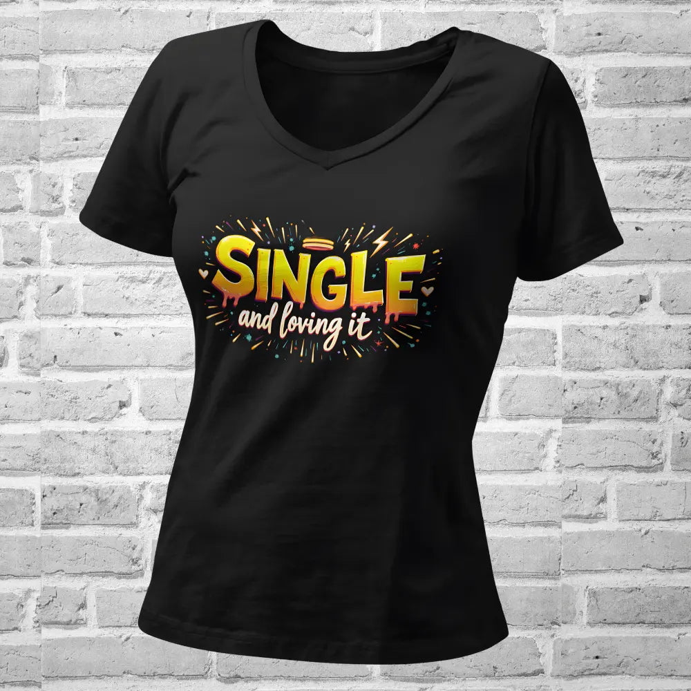 SINGLE LIFE and Loving It T-Shirt, Funny Single Girl Shirt, Anti-Valentine's Day Top, Leveling Up Solo Crop Tee, Gift for Independent Woman Yoycol