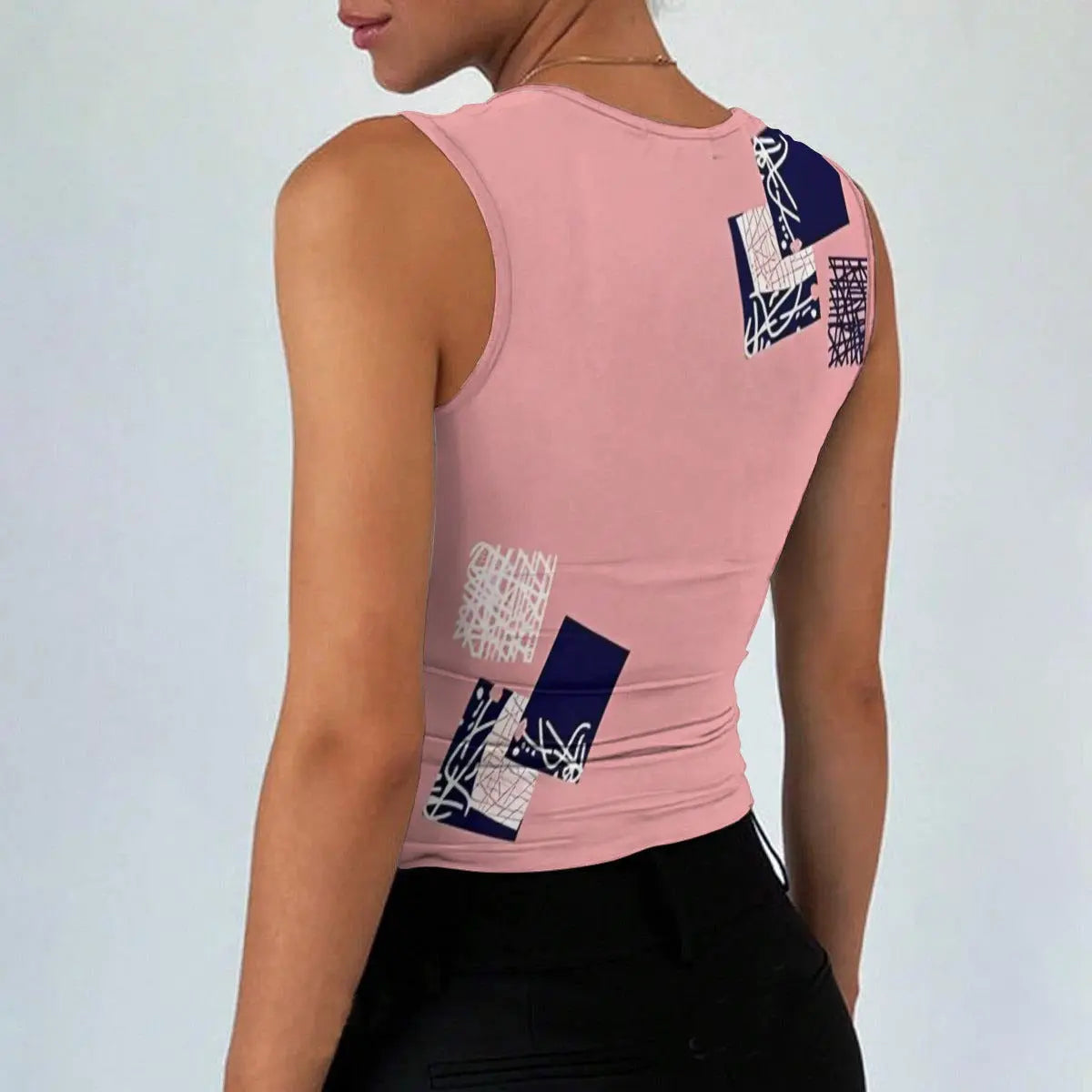 Single Life Pink Abstract Crop Top — Anti-Settling Independence Apparel | Breakup Glow-Up Tank | Self-Love Club Confidence Top for Women yoycol