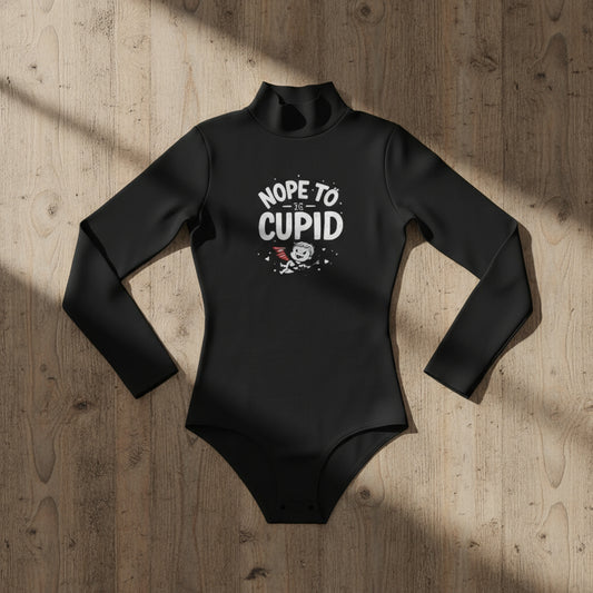 All-Over Print Women's Turtleneck Long Sleeve Bodysuit Yoycol