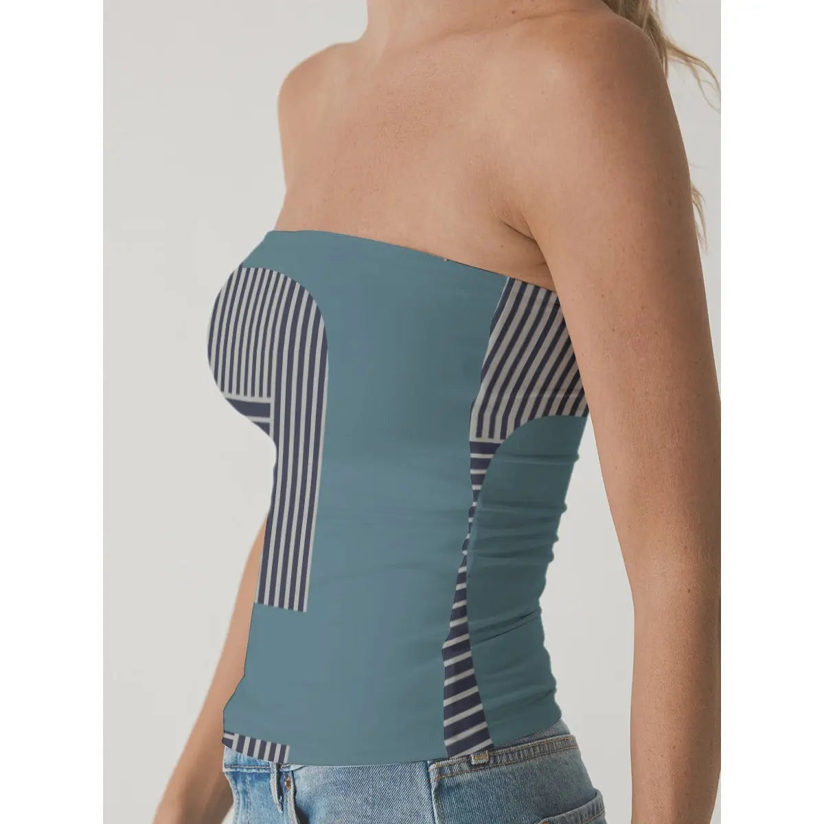 Soft Blue Minimalist Tube Top – Single Life Tube Top | SheVibes After Dark - SHE VIBES AFTER DARK