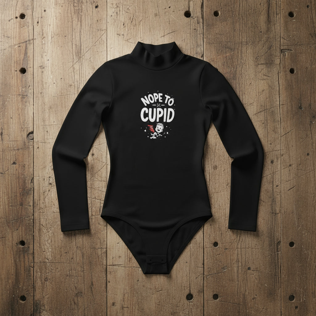 All-Over Print Women's Turtleneck Long Sleeve Bodysuit Yoycol