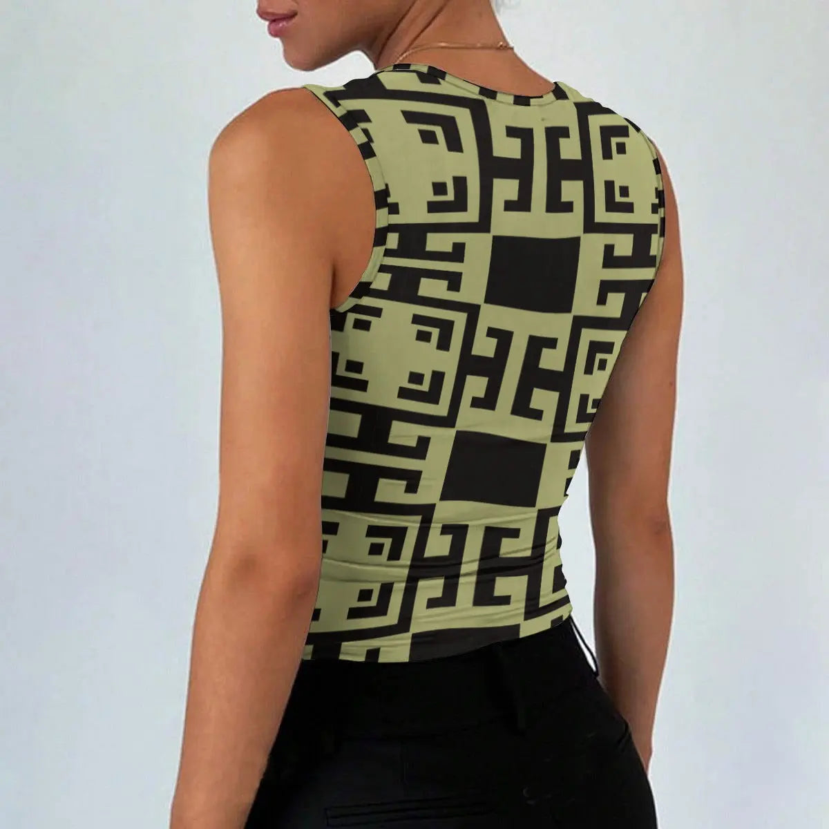 Single Life Maze Print Crop Top — Anti-Settling Independence Apparel | Breakup Glow-Up Confidence Tank | Self-Love Club Empowerment Top yoycol