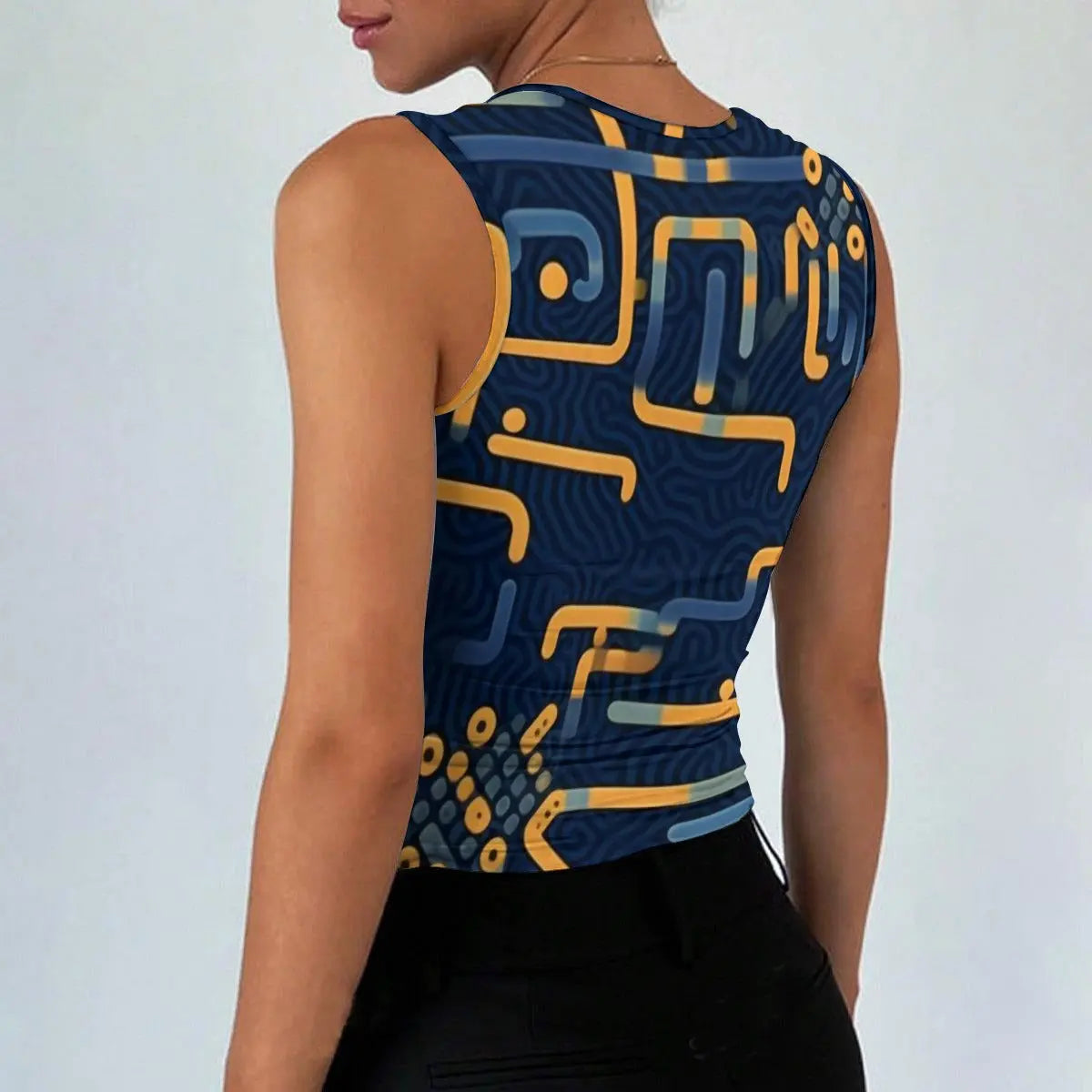 Cyber Circuit Crop Tank – Single Life Confidence Apparel for Anti-Settling Women - SHE VIBES AFTER DARK