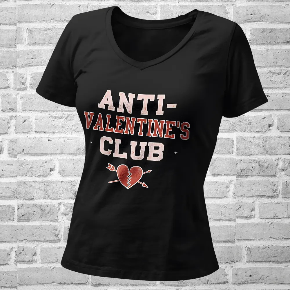 Anti-Valentine's Club T-Shirt, Funny Single Life Shirt, Galentine's Day Crop Top, Roses Are Overrated Tee, Gift for Single Friend Yoycol