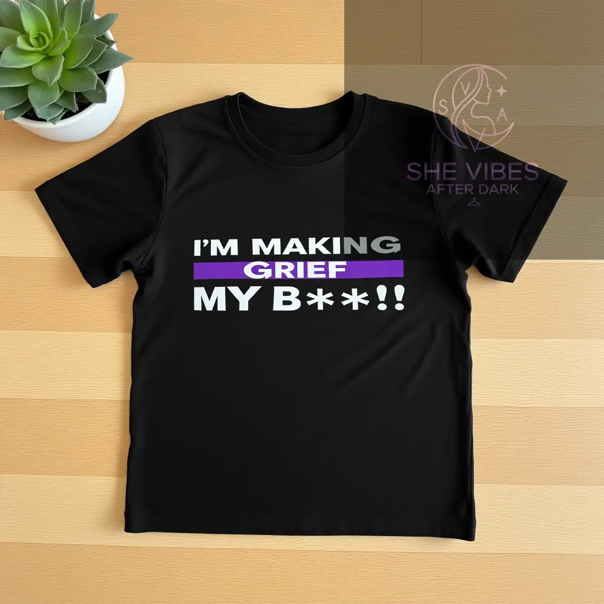 Grief Is My Bitch Shirt – Single Life Empowerment Tee for Independent Women | Anti-Settling Confidence Apparel - SHE VIBES AFTER DARK