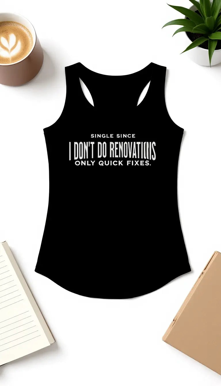 I Don’t Do Renovations Tank Top | Bold Sarcastic Quote Shirt for Women Yoycol