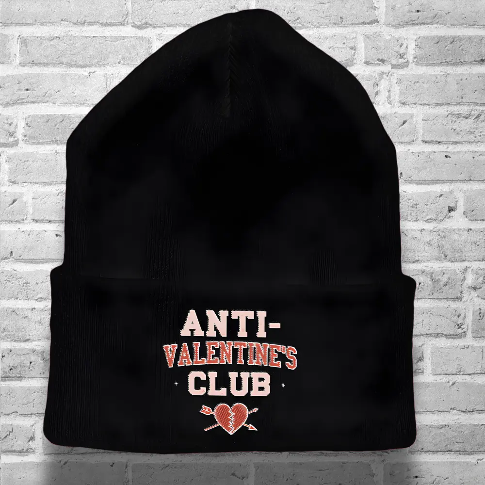 Single Life Quote Beanie – Anti-Valentine’s Club Funny Broken Heart Hat for Him shevibes fulfillment