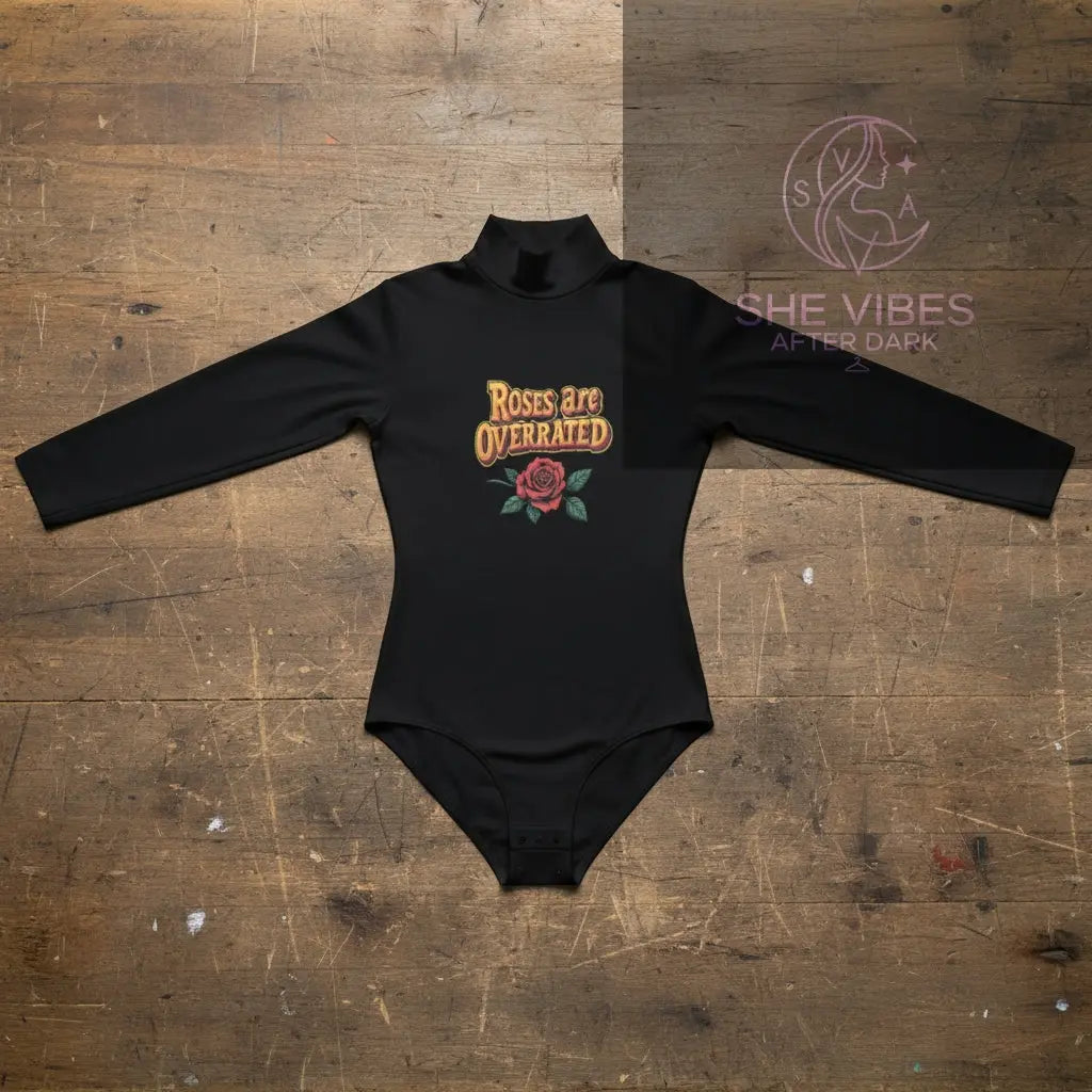 ROSES ARE OVERRATED Long Sleeve Shirt, SINGLE LIFE Tee, Funny Anti-Valentine's Gift, Unisex Galentine's Day Top - SHE VIBES AFTER DARK