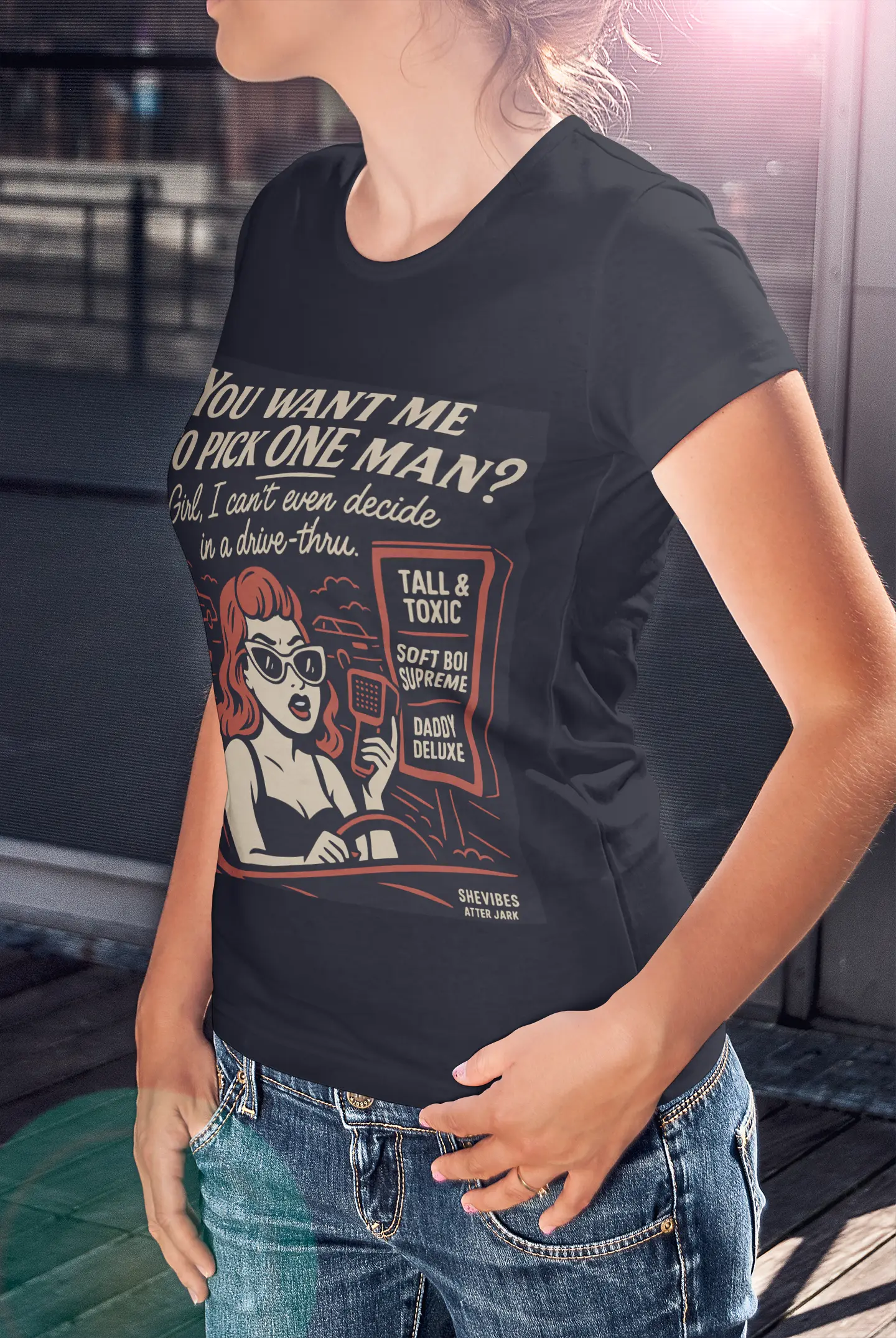 Drive-Thru" Funny Dating Shirt | Happy Single Life & Empowerment Tee Yoycol