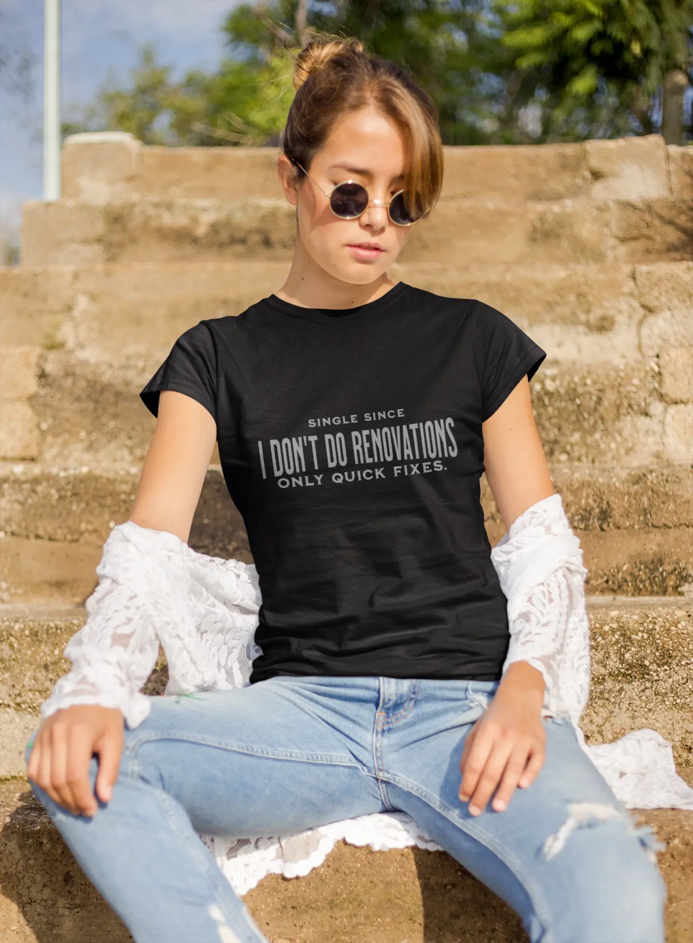 "I Don’t Do Renovations" Unisex T-Shirt | Bold Breakup Energy for Singles of All Genders Yoycol
