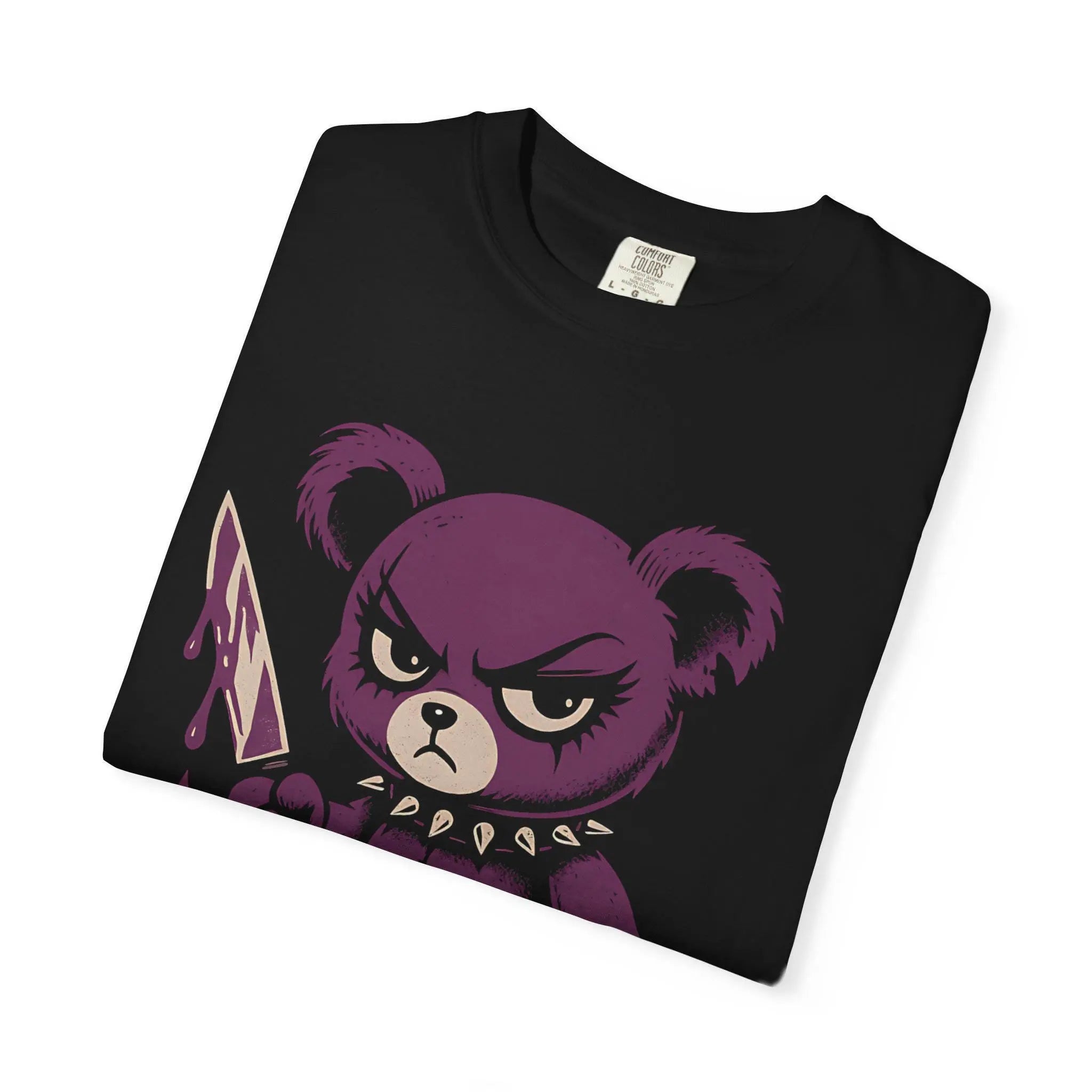 Evil Teddy Bear Tank Top: Purple Horror Goth Punk Fashion Yoycol