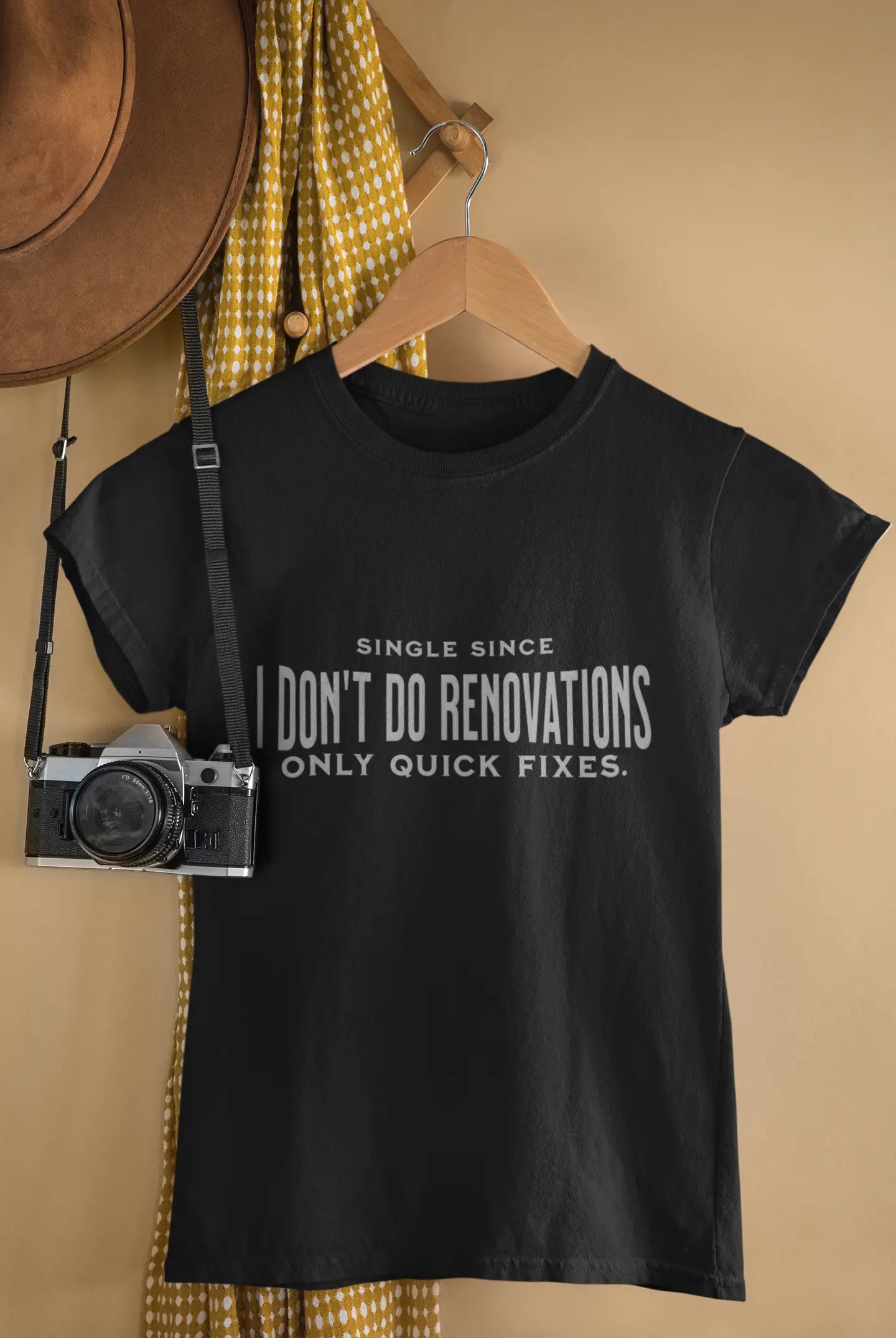 "I Don’t Do Renovations" Unisex T-Shirt | Bold Breakup Energy for Singles of All Genders Yoycol