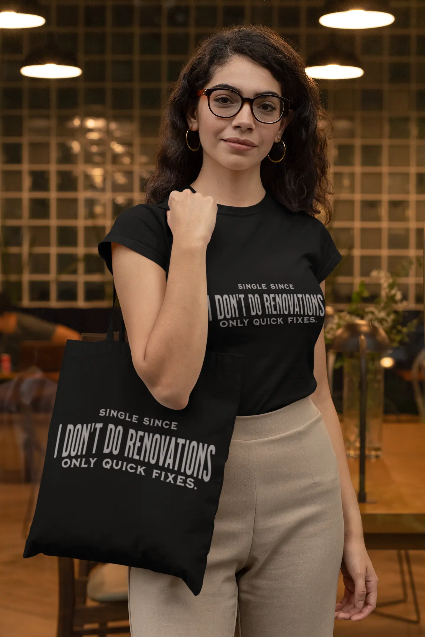 "I Don’t Do Renovations" Tote Bag | Bold, Sarcastic Everyday Bag for Independent Women Yoycol
